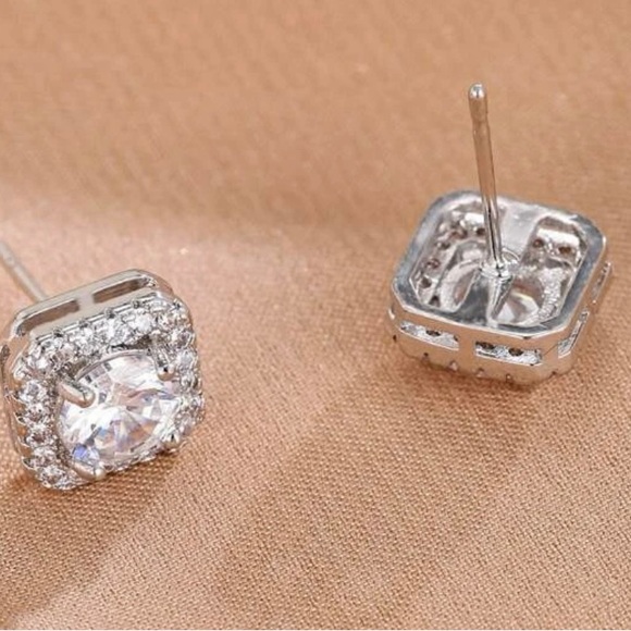 Cubic Zirconia Stud Earrings - Picture 4 of 4